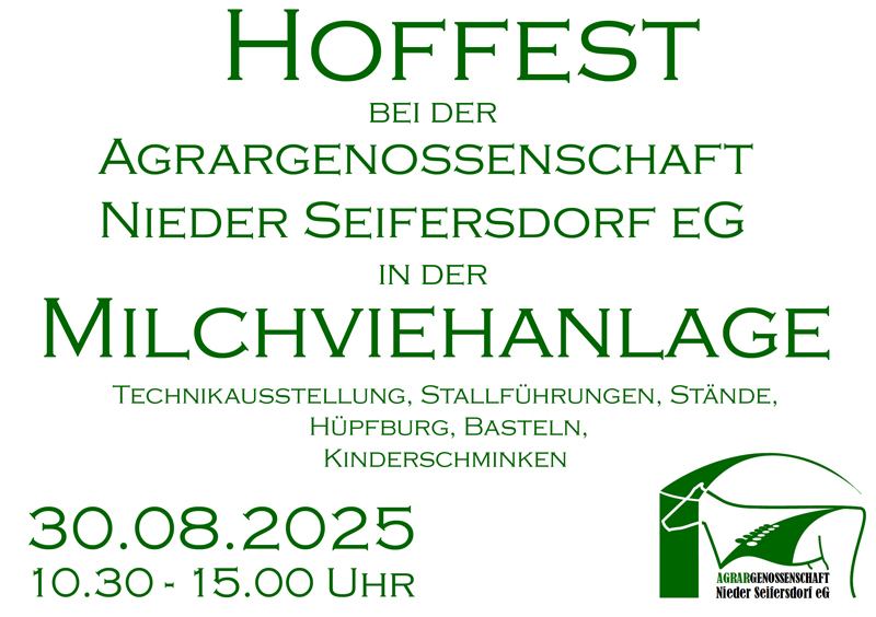 Wir veranstalten wieder ein Verpächter- und Hoffest!